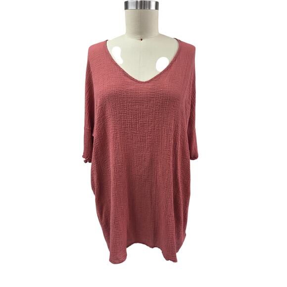 Nation LTD Rose Crêpe Batwing Sleeve Top L Excellent - Picture 1 of 7